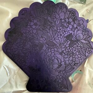 Elegant Purple Floral Shell decor